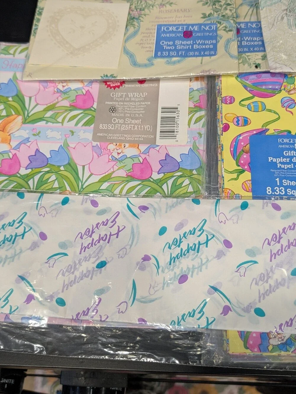 Large Lot Vtg Easter & Wedding American Greetings  Wrapping Paper Tissue & Boxes